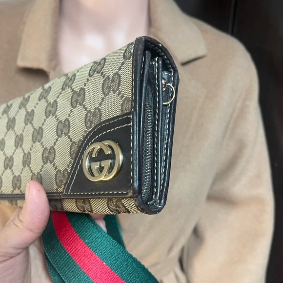 Authenticc Gucci vintage GG canvas long wallet 204836.0959 (B1022) - Picture 3 of 15